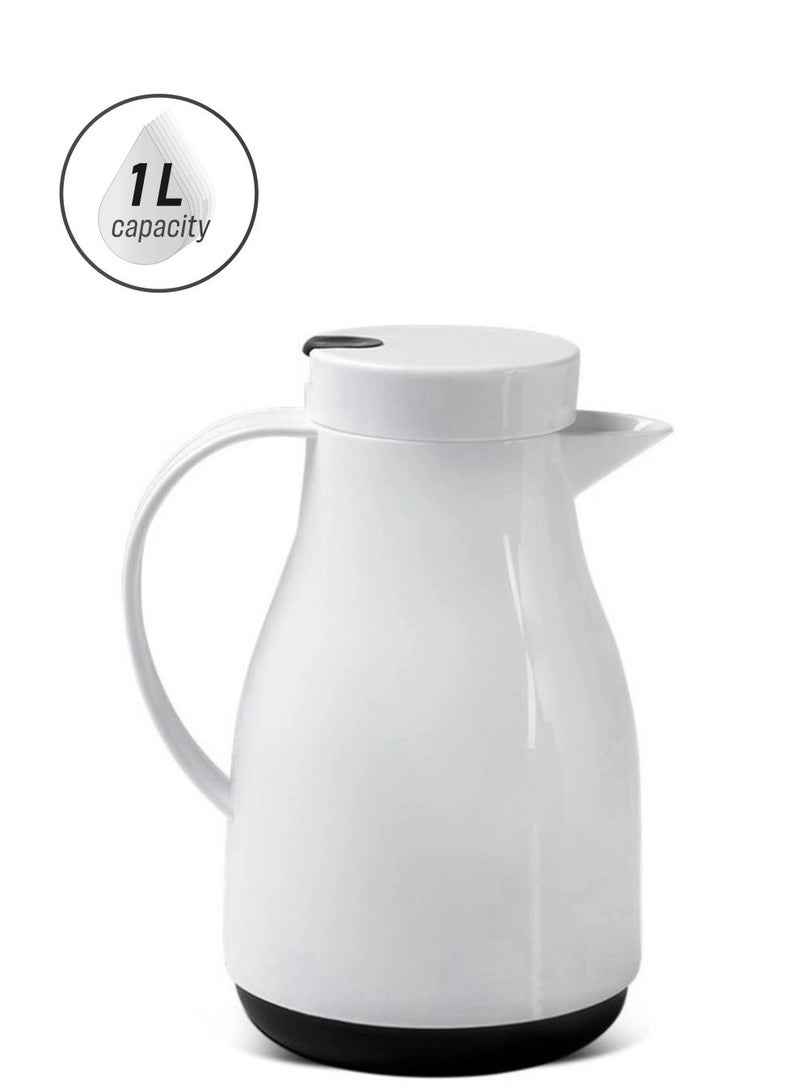 BASURRAH 1-Liter Thermal Flask – Elegant Design with Insulation Keeps Drinks Hot up to 12 Hours and Cold up to 24 Hours, Perfect for Coffee, Tea, and Cold Beverages at Home, Office, or Travel - Image 3