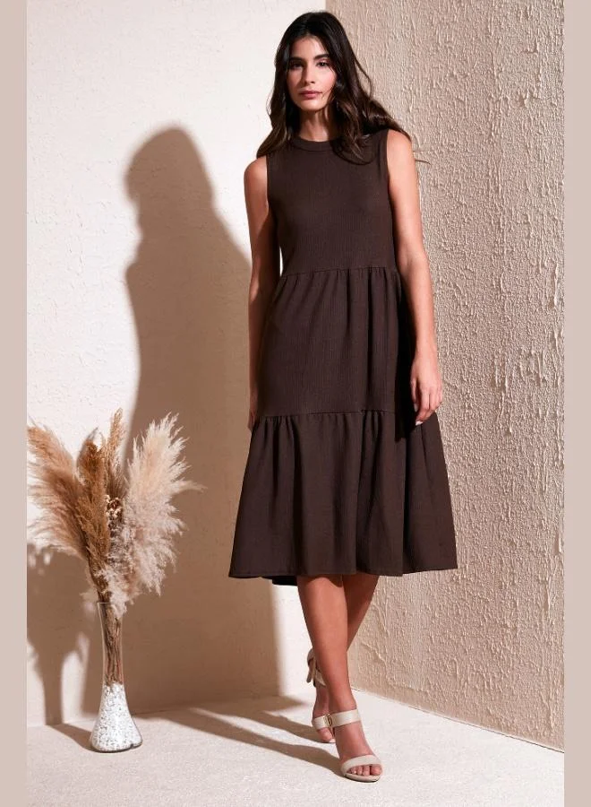 Lela Lela Regular Fit Sleeveless Midi Dress Women's Dress 5869008