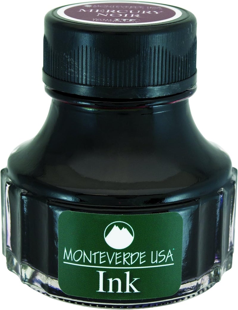 Monteverde Bottle Ink, 90ml, Mercury-Noir (G308MN) - Image 1