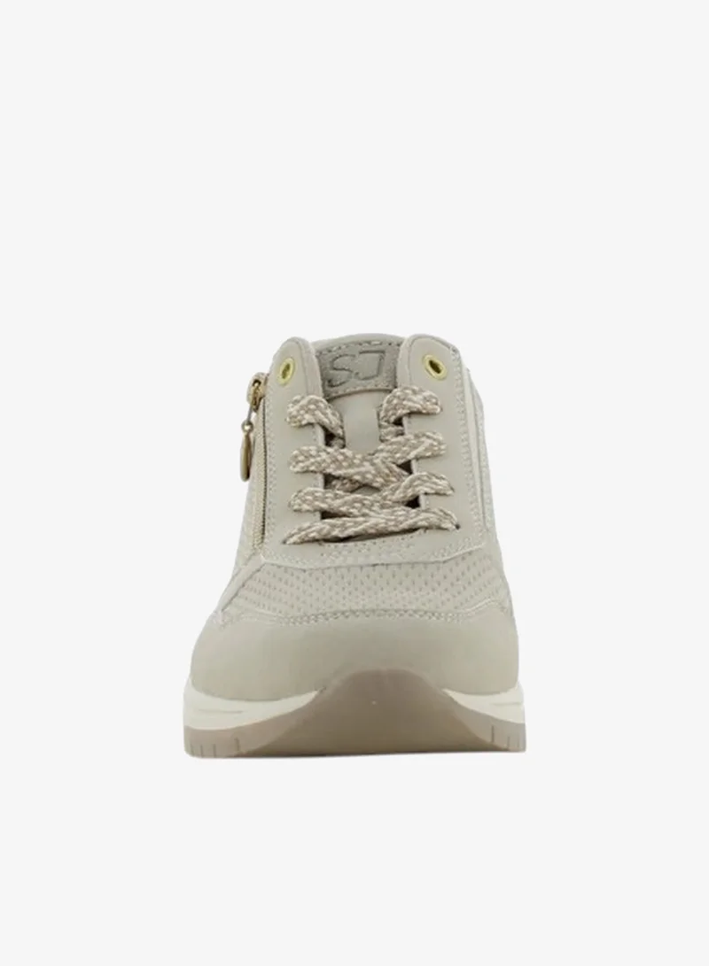 SJ  SJ Women's Textured Lace-Up Closure Sneakers  | Best Price UAE
