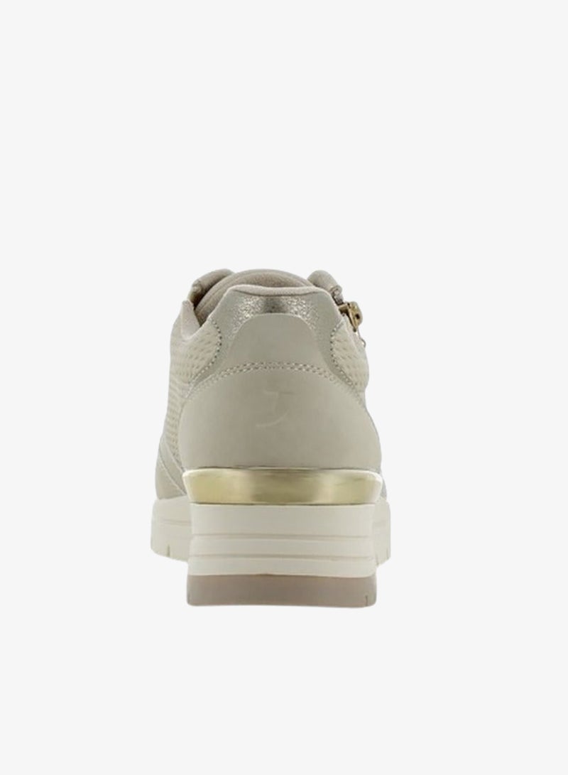 SJ Women's Textured Lace-Up Closure Sneakers - Image 4