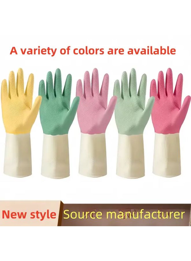 Rose Red Waterproof Silicone Rubber Gloves Non Slip Food Safe for Kitchen Bathroom Outdoor Car and Pet Care 1 Pair - Image 1