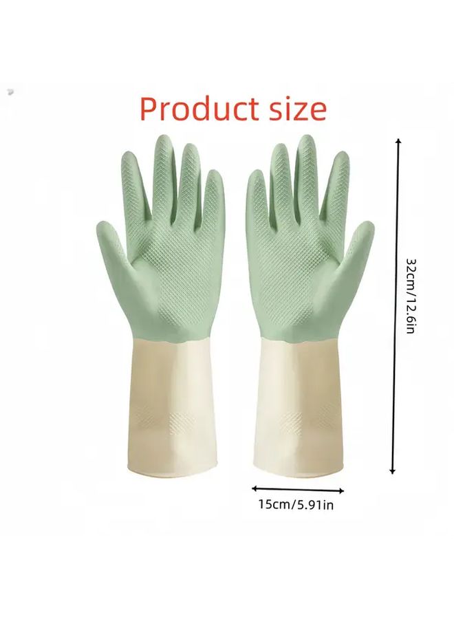 Rose Red Waterproof Silicone Rubber Gloves Non Slip Food Safe for Kitchen Bathroom Outdoor Car and Pet Care 1 Pair - Image 3