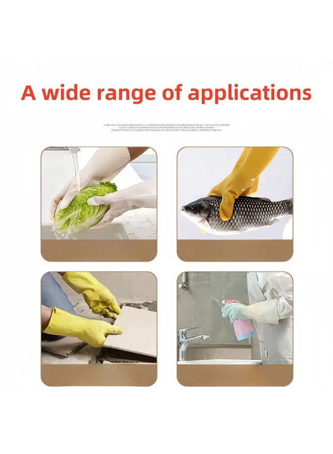 Rose Red Waterproof Silicone Rubber Gloves Non Slip Food Safe for Kitchen Bathroom Outdoor Car and Pet Care 1 Pair - Image 2