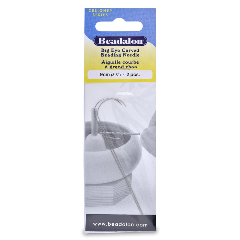 Big Eye Curved Beading Needles 2Pkg35