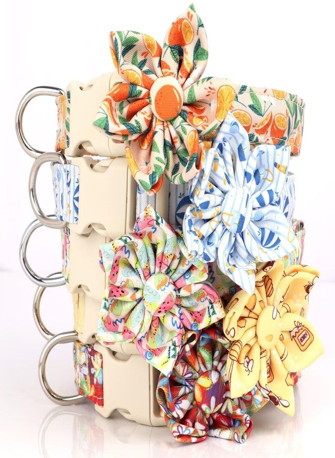 Beirui Cute Summer Dog Collar with Flower, Lightweight Soft Girl Dog Collar for Female Male Dogs, Adjustable Floral Pet Collar for Small Medium Large Dogs(Yellow Bee,L:14-23") - Image 4