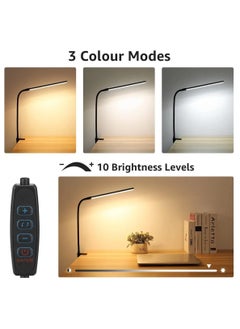 LOOPITYS LED Single Head Reading Desk Lamp Foldable Swing Arm Table Lamp with Clip Dimmable Workstation Office PC Eye Protection…  - Image 2