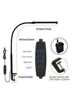LOOPITYS LED Single Head Reading Desk Lamp Foldable Swing Arm Table Lamp with Clip Dimmable Workstation Office PC Eye Protection…  - Image 3