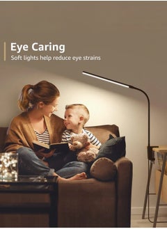 LOOPITYS LED Single Head Reading Desk Lamp Foldable Swing Arm Table Lamp with Clip Dimmable Workstation Office PC Eye Protection…  - Image 5
