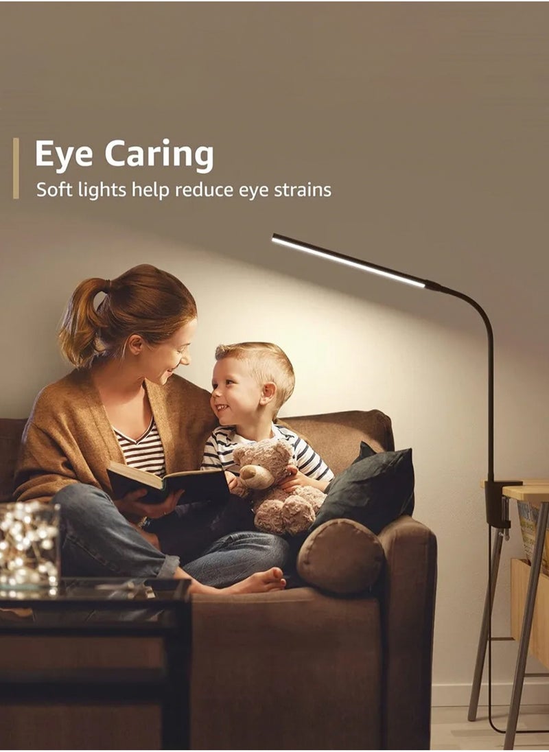 LOOPITYS - LED Single Head Reading Desk Lamp Foldable Swing Arm Table Lamp with Clip Dimmable Workstation Office PC Eye Protection… - Image 1