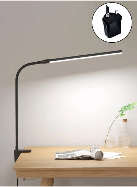 LED Single Head Reading Desk Lamp Foldable Swing Arm Table Lamp with Clip Dimmable Workstation Office PC Eye Protection…