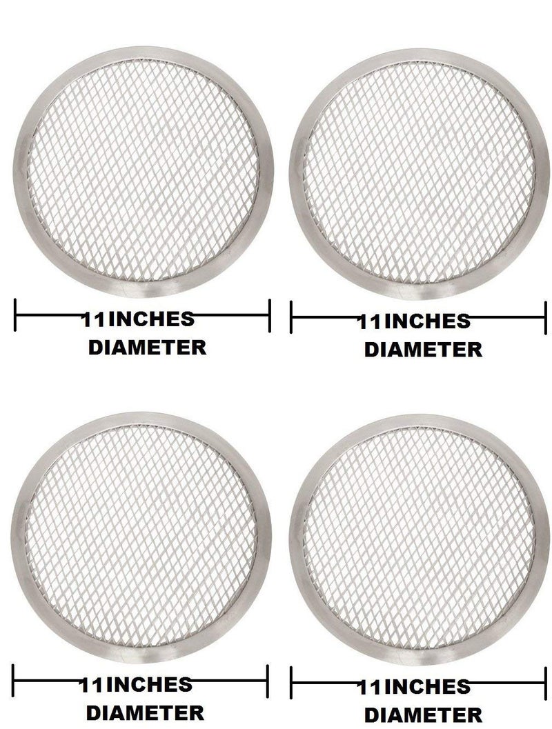 THW للاستخدام التجاري في الفنادق والمطاعم شاشة بيتزا ألمنيوم 11 بوصة - مجموعة من 4 قطع - Image 2