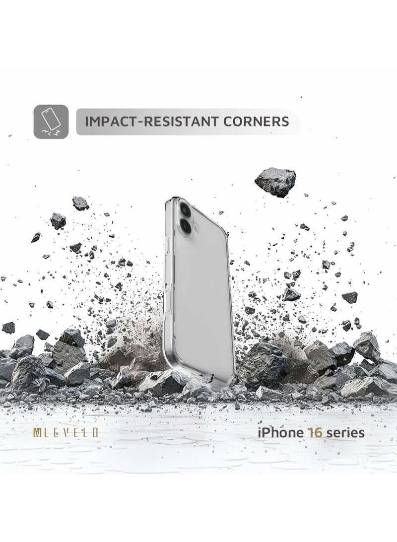 LEVELO iPhone 16 Plus Case Clara Clear Back cover/Clearview Technology / Scratch Resistance / Impact-Resistance - Clear - Image 2