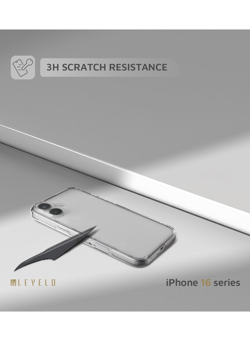 LEVELO iPhone 16 Plus Case Clara Clear Back cover/Clearview Technology / Scratch Resistance / Impact-Resistance - Clear - Image 4