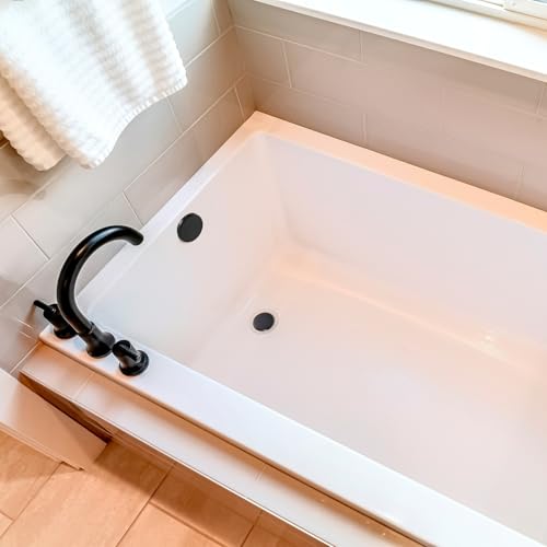 Westbrass Mushroom Tip-Toe Tub Trim Set with Floating Faceplate, Matte Black, D398RK-62 - Image 3