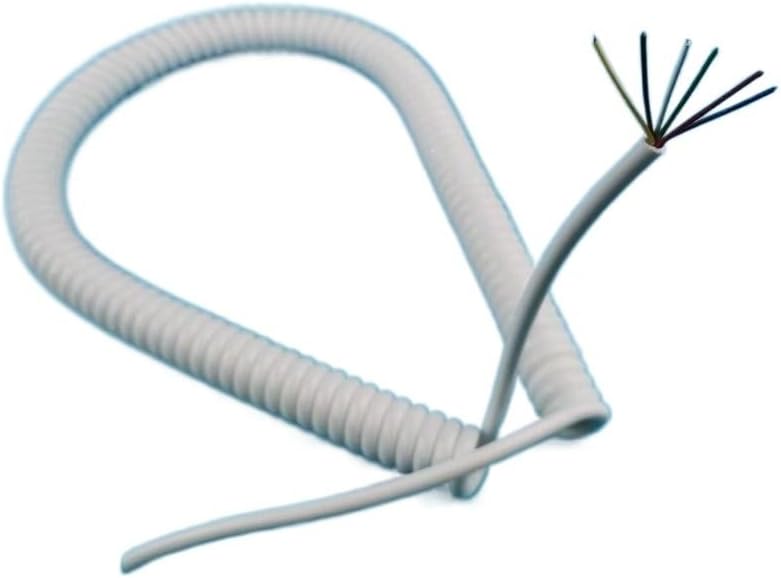 كابل حلزوني 6 نواة 26AWG 0.15 مم² سلك تمديد حلزوني قابل للسحب أبيض أحجام متعددة (تمديد 3 متر) - Image 3