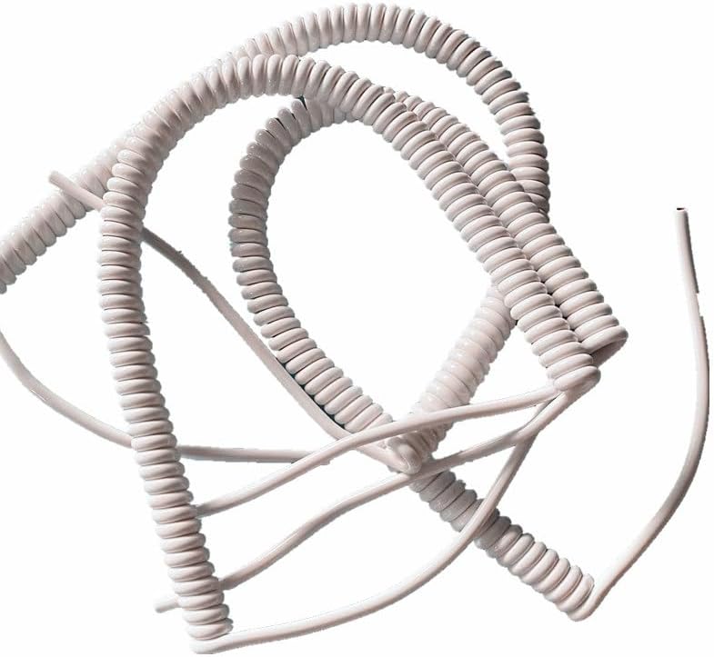 كابل حلزوني 6 نواة 26AWG 0.15 مم² سلك تمديد حلزوني قابل للسحب أبيض أحجام متعددة (تمديد 3 متر) - Image 4