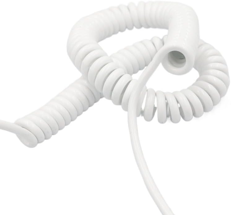 كابل حلزوني 6 نواة 26AWG 0.15 مم² سلك تمديد حلزوني قابل للسحب أبيض أحجام متعددة (تمديد 3 متر) - Image 2