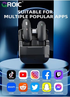 GROIC Wireless Lavalier Microphone for Android Phone/Tablet, 1RX+1TX Plug-and-Play, 90ft Transmission Range, Ideal for TIK Tok, Zoom, YouTube, Video Shooting, Interviewing  - Image 5