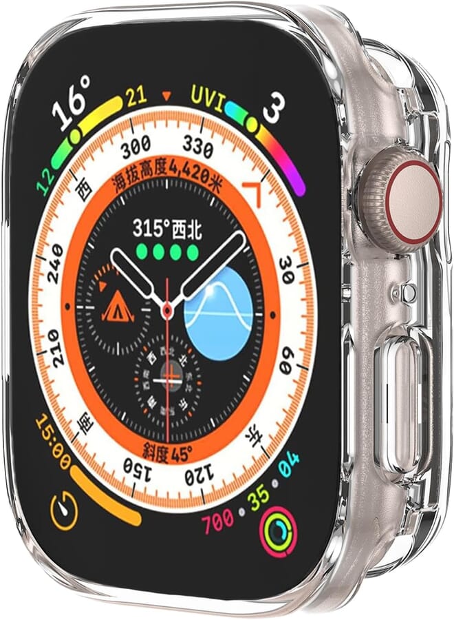 Yrzper Compatible for Apple Watch Ultra 2 /Apple Watch Ultra 49mm Rugged Case All Around Shockproof TPU Protective Cover Bumper Lightweight and Shock Absorbent for Apple Watch Ultra 49mm (Clear)