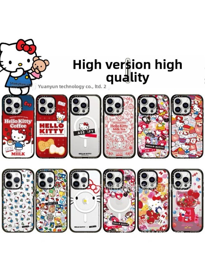 [Acrylic KT] Case Acrylic Anti-fall High Version Mobile Phone Case For Apple IPhone16pm-Color:[black Frame Transparent Acrylic] 893-Applicable Models:iphone13pm