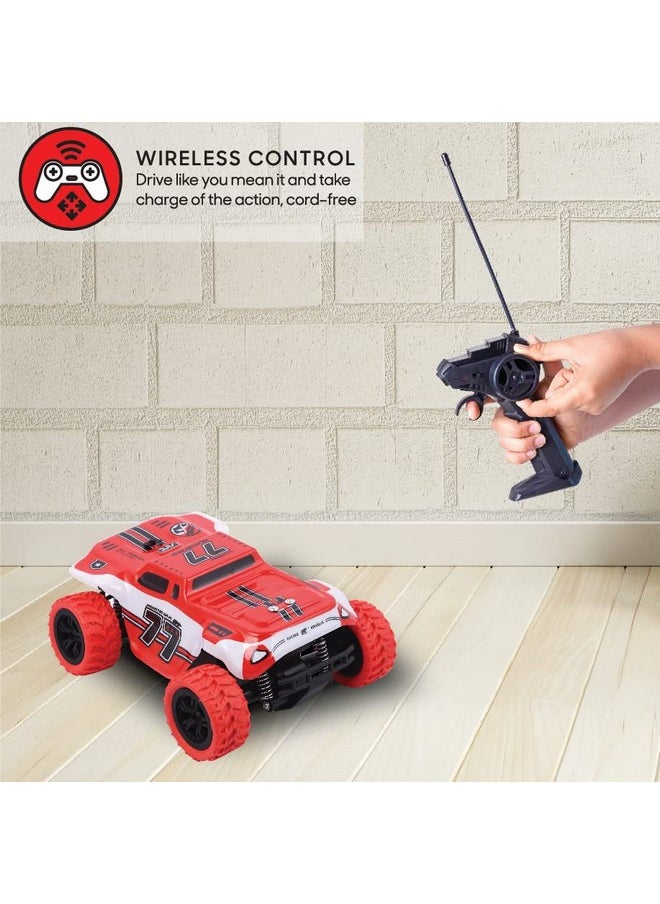 Sharper Image Sharper Image Monster Baja Truck Wireless Remote Controlled Car|360° Rotating|High Speed Off Road|Top Brand in USA |Red Color RC Car for Kids 6 Yrs+|Birthday Gift| Outdoor All Terrain| Made in India  - Image 2
