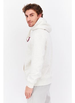 Champion سويت شيرت هودي رياضي رجال ملائم للخارج، بيج  - Image 3