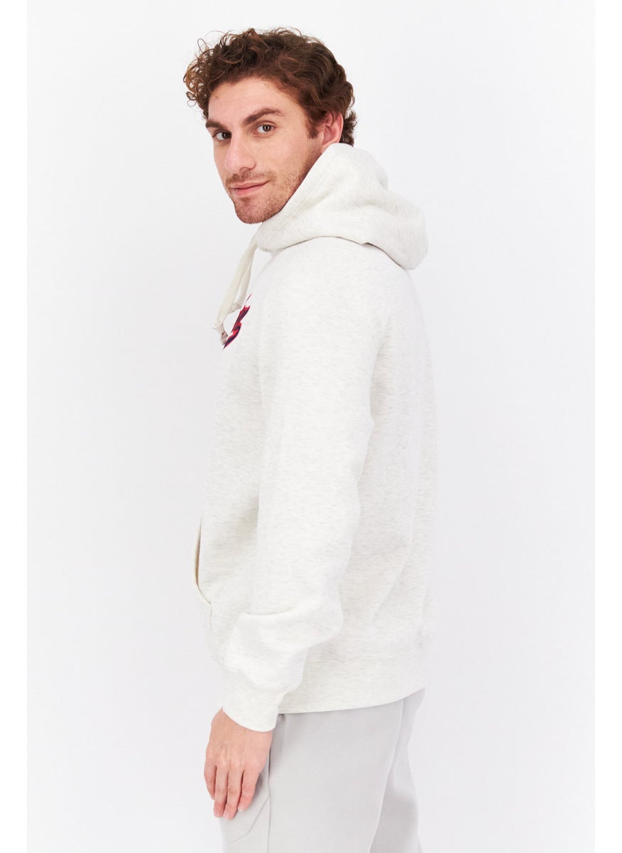 Champion سويت شيرت هودي رياضي رجال ملائم للخارج، بيج  - Image 3