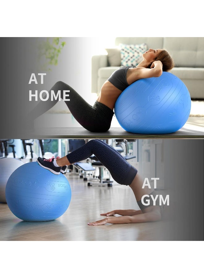 PROIRON Exercise Ball Anti-Burst Yoga Ball Chair with Quick Pump Slip Resistant Gym Ball - Image 4