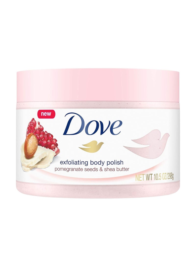 Dove, Exfoliating Body Polish, Pomegranate Seeds & Shea Butter, Moderate, 10.5 oz (298 g) - Image 1
