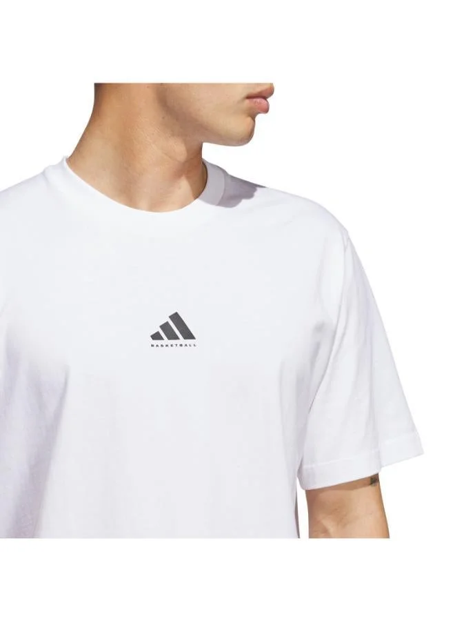 Adidas WHITE/BLACK adidas Basketball Graphic T-Shirt for Men | Best Price UAE