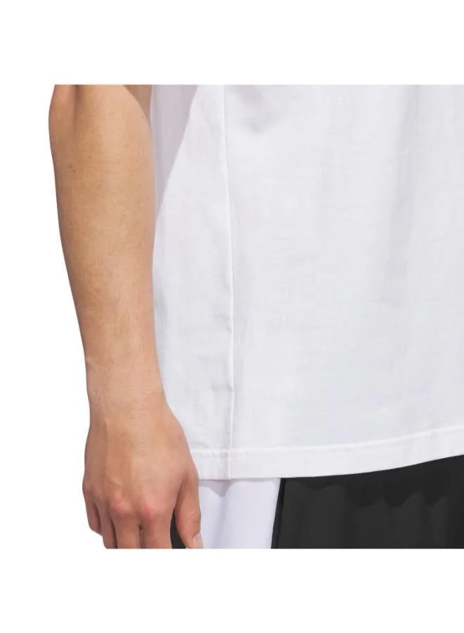 Adidas WHITE/BLACK adidas Basketball Graphic T-Shirt for Men | Best Price UAE