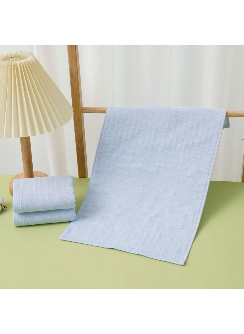 Generic Pure Cotton Baby Towel Soft Absorbent Non-Shedding Blue 