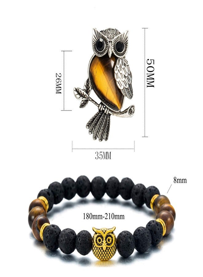 Softones Owl Healing Crystals Necklace & Bracelet Set - Reiki Spiritual Energy Gemstone Gifts for Women with Gift Box - Image 5