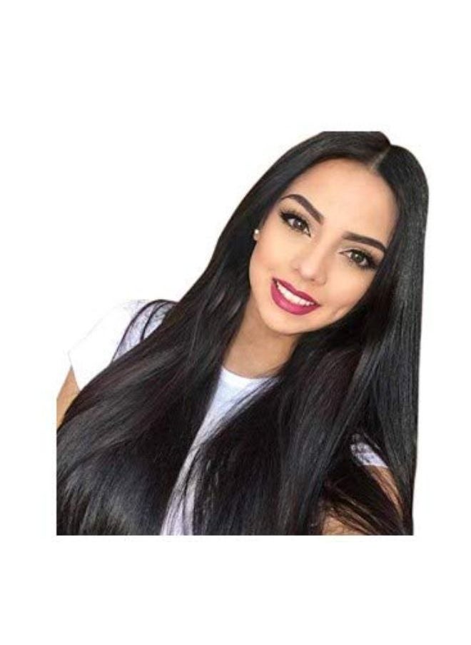 Foreign Holics - Synthetic Straight Full Head Women Wig Heat Resistant 24 Inches Long Free Wig Cap (Straight) - Image 1