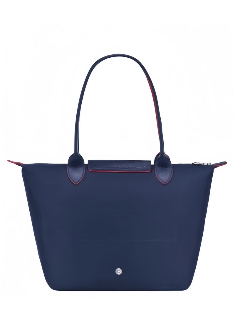 Longchamp Le Pliage Medium Navy Blue Shoulder Strap Women's 70th Anniversary Fashionable and Versatile Medium Cosmetic Bag, Handbag, Shoulder Bag - Image 5