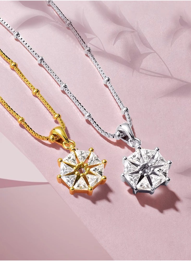 AWNL - AWNL Women's Necklace With CZ Diamond Sterling Silver Cardamom Flower Pendant Gift for Women Wife Girlfriend - Image 1