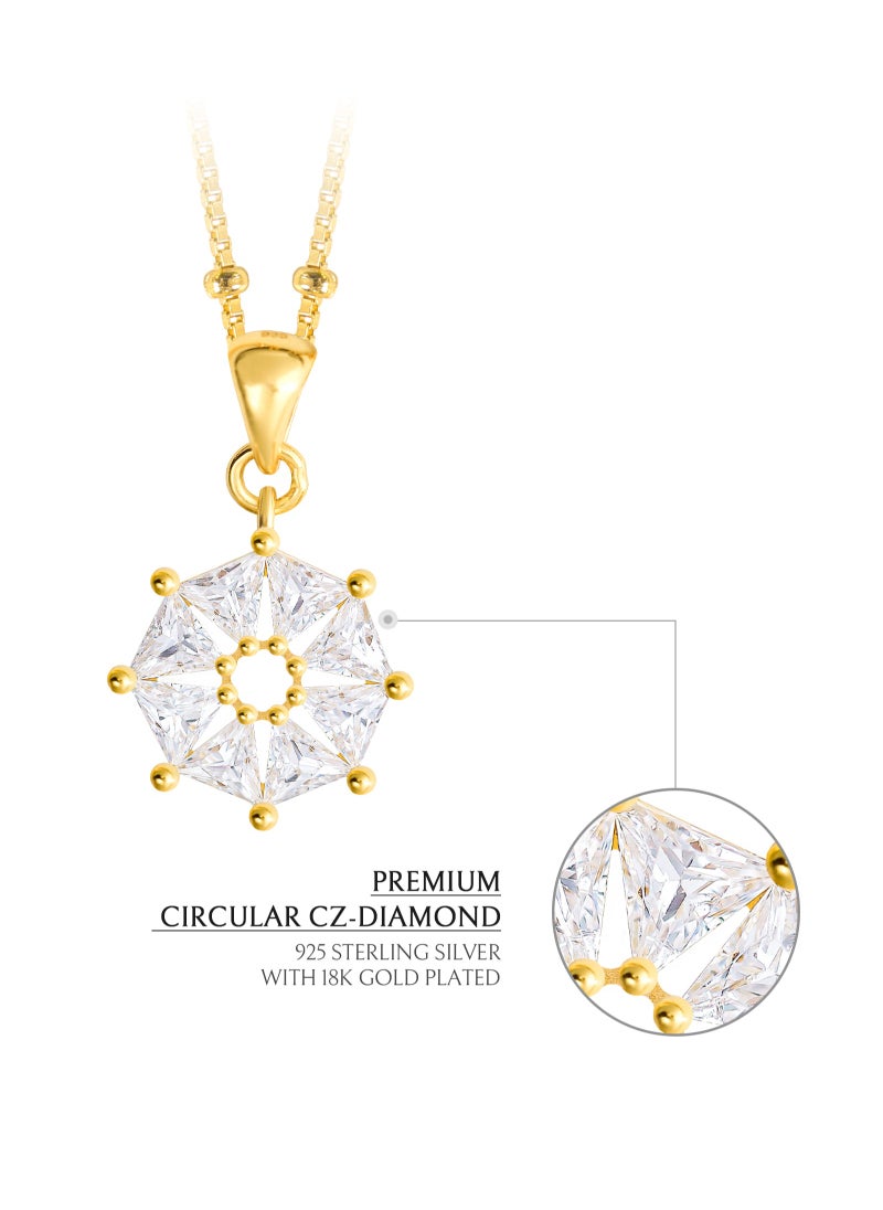 AWNL - AWNL Women's Necklace With CZ Diamond Sterling Silver Cardamom Flower Pendant Gift for Women Wife Girlfriend - Image 1