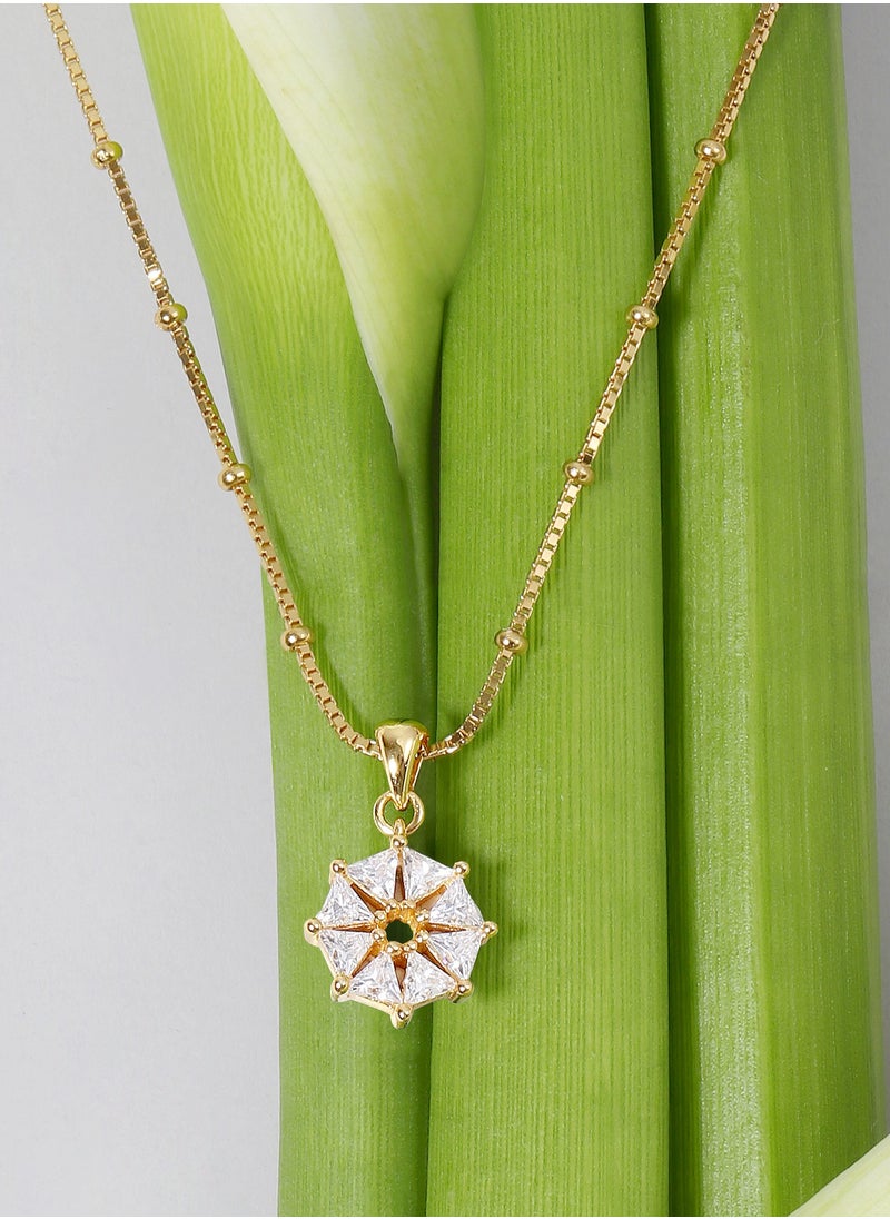 AWNL - AWNL Women's Necklace With CZ Diamond Sterling Silver Cardamom Flower Pendant Gift for Women Wife Girlfriend - Image 1