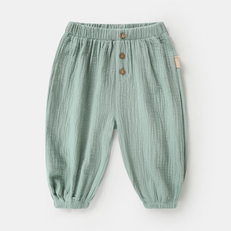 Panda Baby Pants Casual Woven Anti-Mosquito Pants Summer Clothes For Boys And Girls Baby Summer Gauze Cotton - Image 1