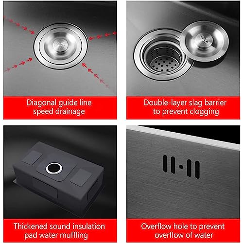 ARTLINE Black Kitchen Sink, Stainless Steel Single Bowl Sink, Drop In/Topmount Workstation Sink with Sliding Accessories, Farmhouse Workstation sink with Multiple Accessories (23.6 x 17.7in), RXZE031 - Image 5