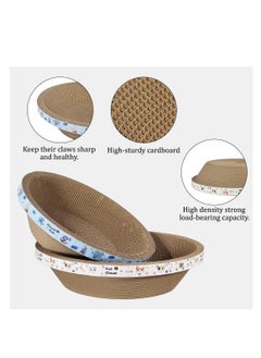 NNC PETS Round cat scratcher bed for indoor cats and kittens, Durable cardboard pet scratcher pad with Catnips, Bowl-shaped cardboard scratcher, Promotes healthy scratching habits (45 cm)  - Image 3