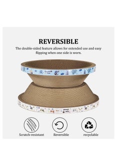NNC PETS Round cat scratcher bed for indoor cats and kittens, Durable cardboard pet scratcher pad with Catnips, Bowl-shaped cardboard scratcher, Promotes healthy scratching habits (45 cm)  - Image 5