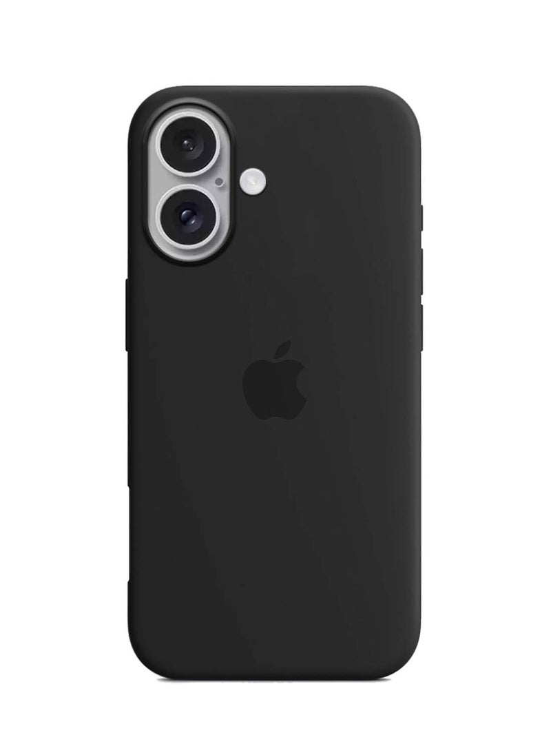 Wtech - Apple iPhone 16 2024 Premium Soft Liquid Silicone Case Cover - Black - Image 1