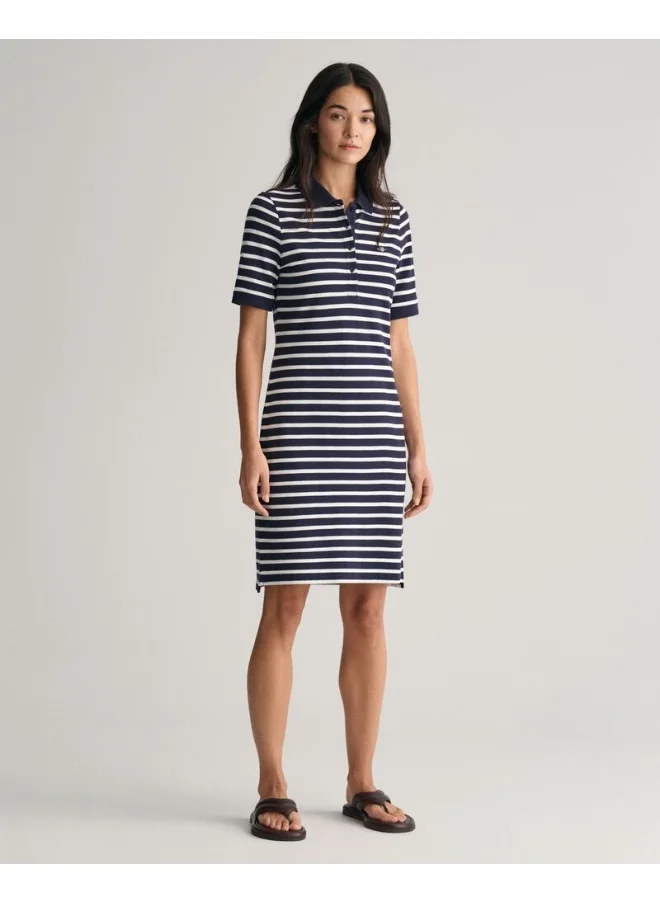 GANT Striped Shield Piqué Polo Dress