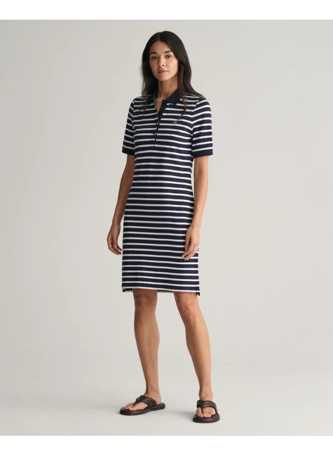 GANT Striped Shield Piqué Polo Dress