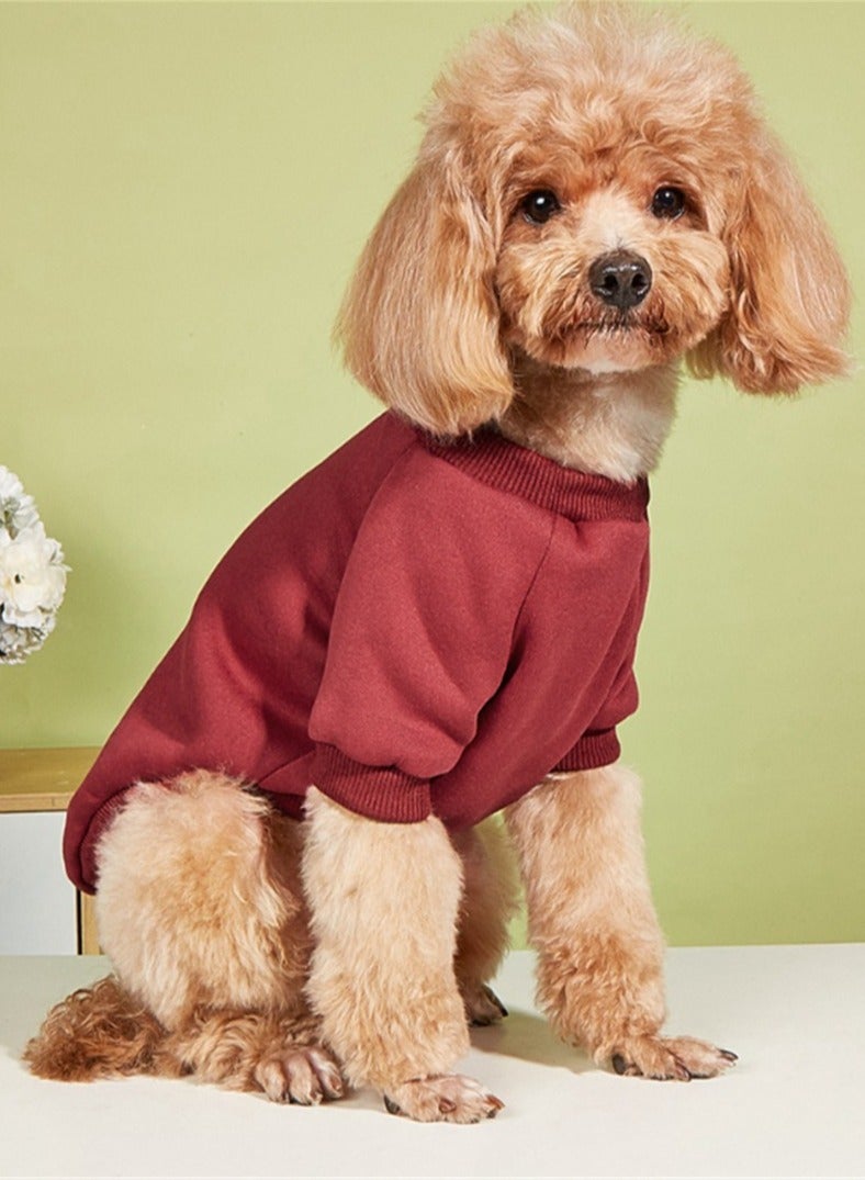 Loquat Squality New Pet Warm Clothing For Autumn And Winter Red - Image 2