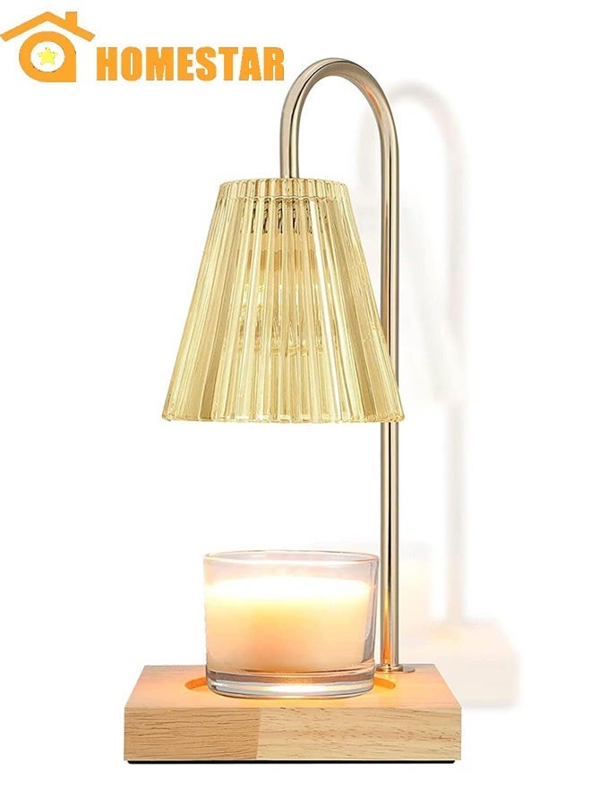 HOMESTAR Candle Warmer Lamp with 2 Bulbs, Compatible with Jar Candles, Vintage Electric Candle Lamp, Dimmable Candle Melter, Top Melting for Scented Wax - Image 2