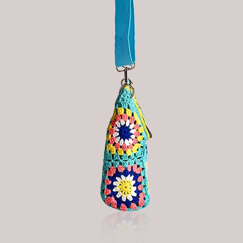 Handmade Crochet Bag, Lazy Style Grandmother Woven Bag, Ethnic Cute Casual Handbag, Niche Bucket Bag - Image 3