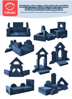 hibobi Kids' Building Block Magic Sofa - Compact Modular Couch with 14 Pieces for Creative Play and Fun, Soft and Safe, Versatile for Play and Relaxation  - Image 5